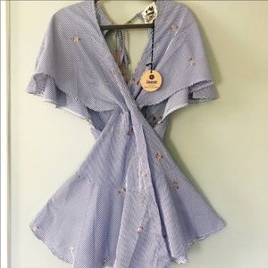 NWT Jaase Boho Mini Dress with Tassels